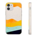 Orange Waves Biodegradable iPhone Case