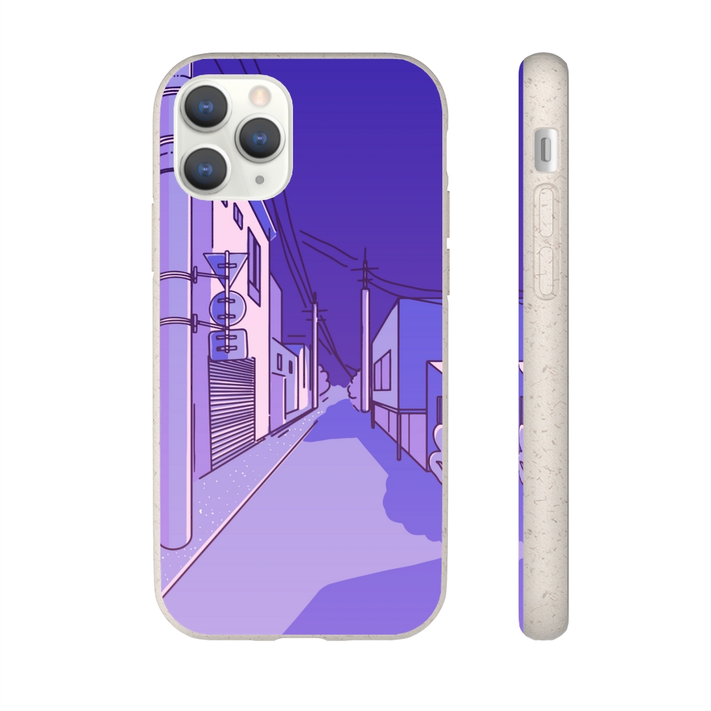 Purple Anime District Biodegradable iPhone Case