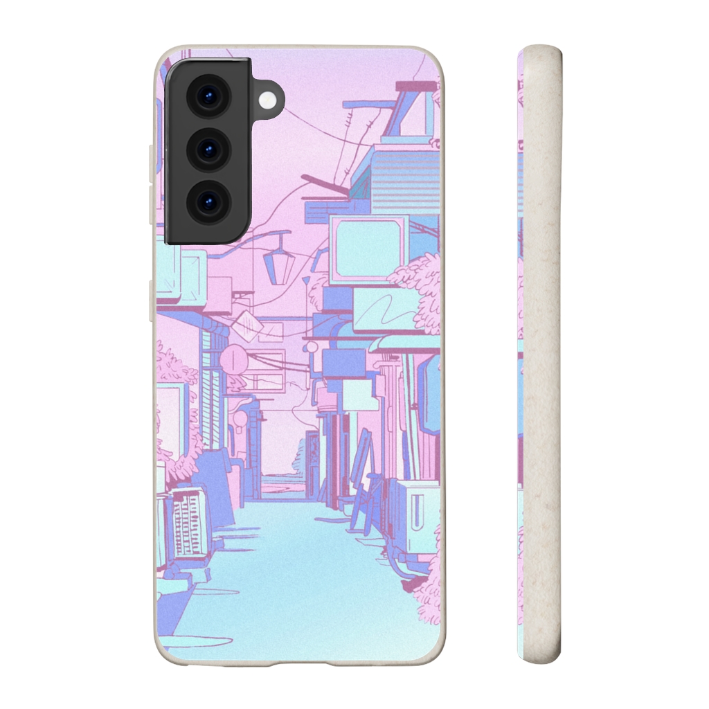 Pink Anime District Biodegradable Samsung Case