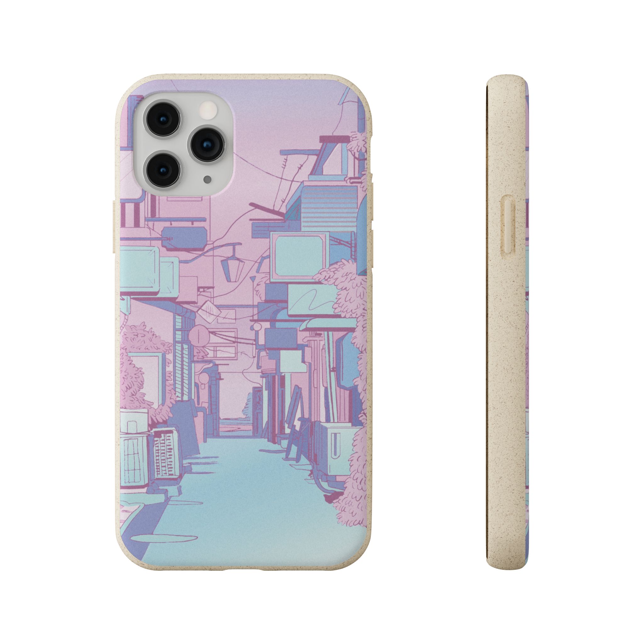 Pink Anime District iPhone Case - Image 3